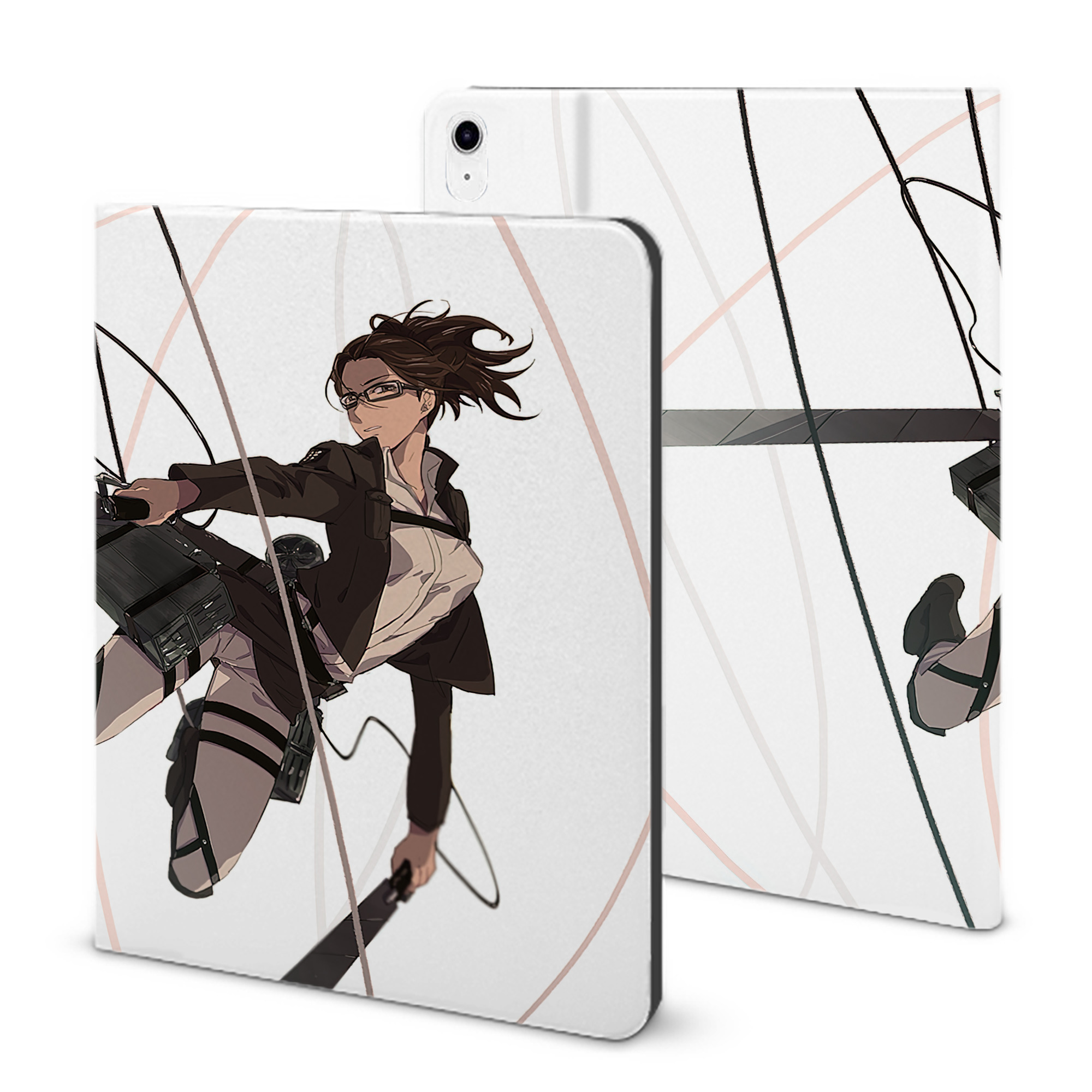 （画像用） 進撃の巨人 Attack on Titan IPad ケース ブック型 PUレザー TPU 耐衝撃 軽量 薄型 ペン収納なし 全面保護 IPad 各モデル対応